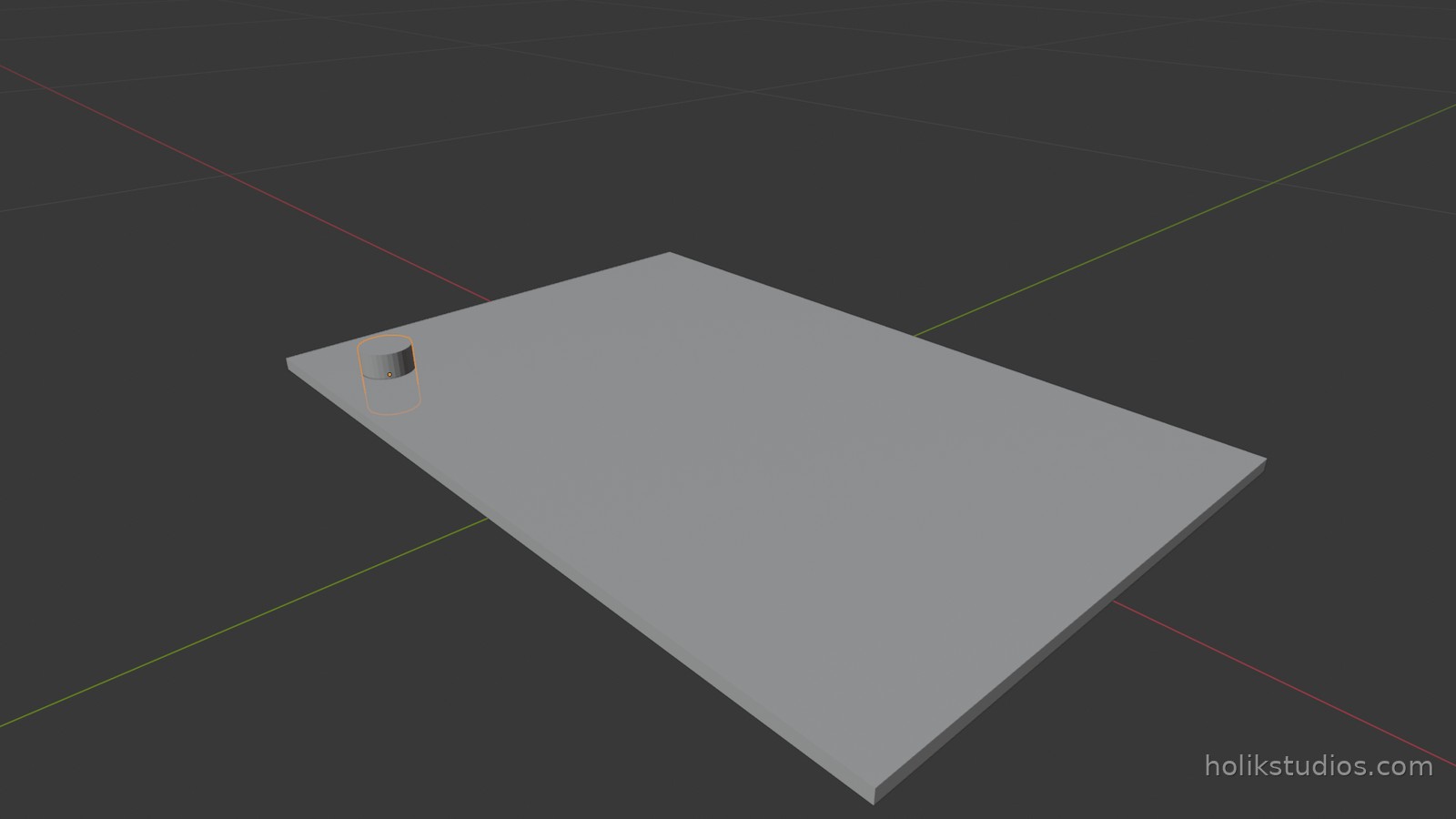 Perspective view of the perforated plate